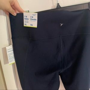 Old Navy 7/8 ankle high rise leggings navy blue